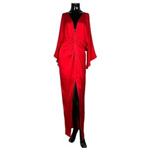 ‼️SOLD‼️ MARCIANO RED SILK MAXI DRESS